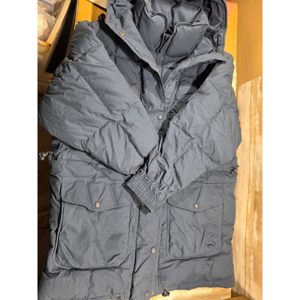 Northwest Territory Mens XL Down Puffer Parka Jacket Navy Blue Rugged Outerwear